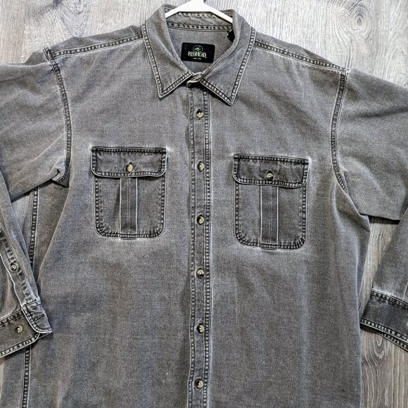 Red Head by BassPro Heavy Cotton Button-Down Longsleeve XLT Shirt Big & Tall - Picture 2 of 8